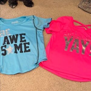 Kids Short Sleeve Tees - Blue and Pink